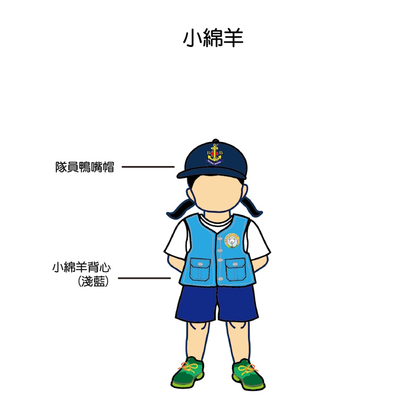 小绵羊穿背心于便服上图片